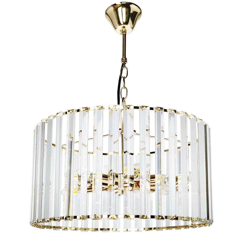 Lampa Sufitowa Kryształowa Toolight App1157-5Cp Złoty