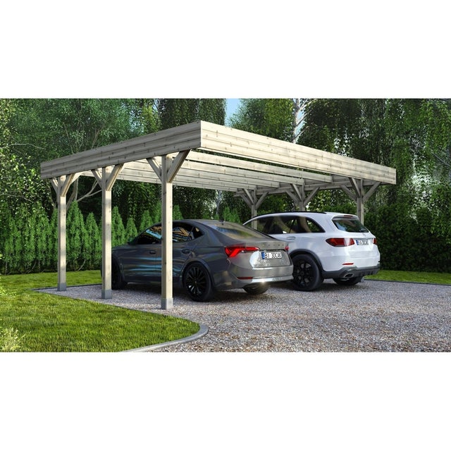 Carport, abri de voiture 6.06x5.03 m - 30.48 m2 - CAR5 - ALTANKA