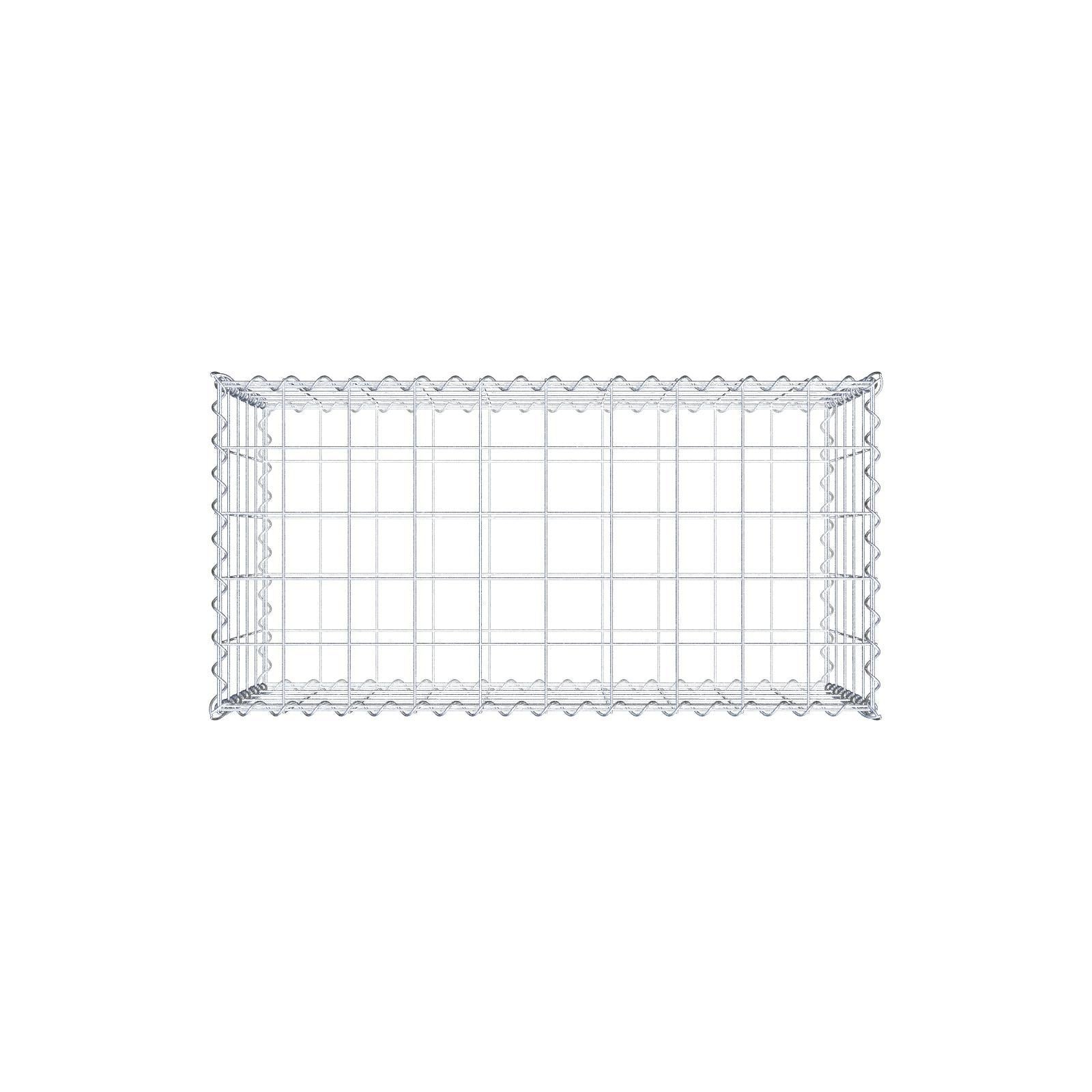 Gavión de acero galvanizado 100x50x50cm (LxAxP), malla 10 x 10cm, Espiral, jaula metálica para muro o jardín - 4