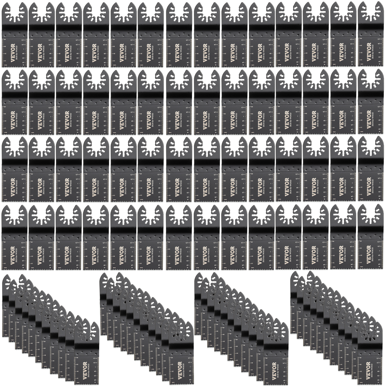 Brzeszczoty 100x Ostre piły oscylacyjne Ostrza Oscylacyjne Brzeszczot segmentowy Multitool VEVOR