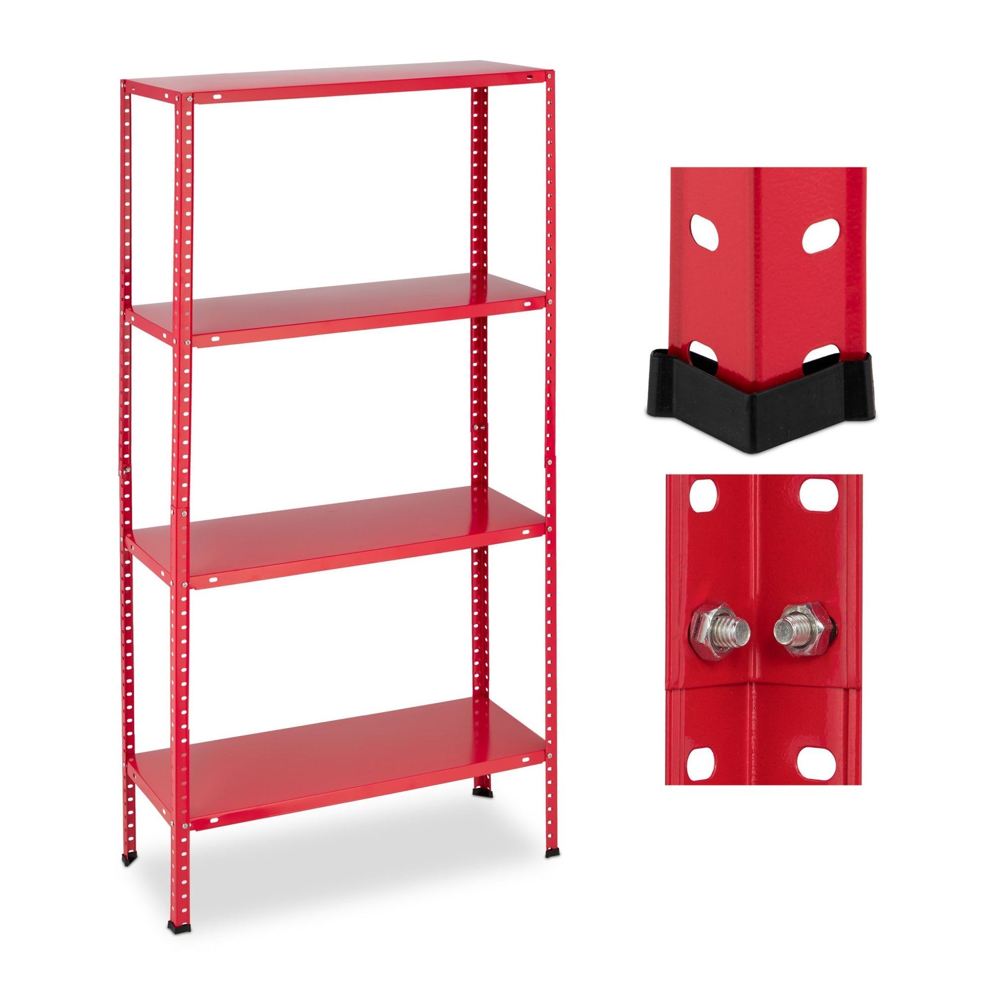Northio Estantería Resistente De 4 Niveles Roja/Rojo , Leroy Merlin