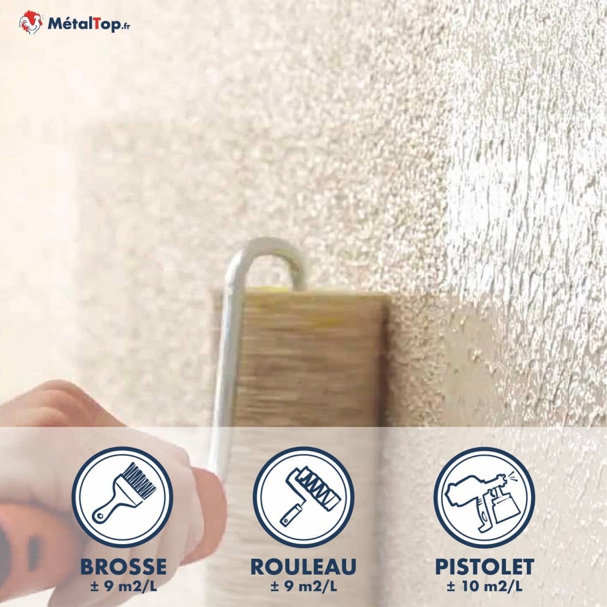 Peinture Batiment - Metaltop - Rouge rubis - RAL 3003 - Pot 5L - 5