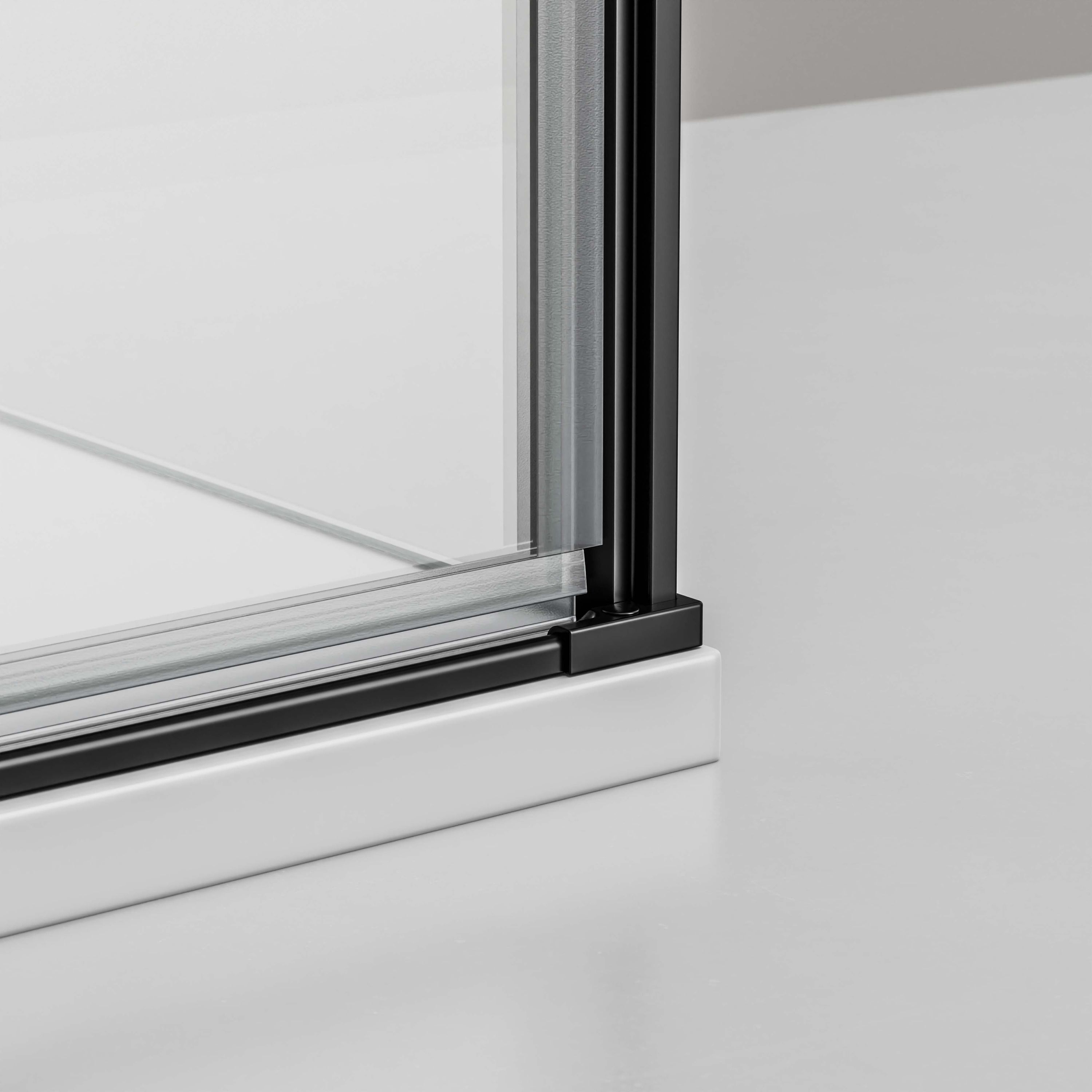 Bernstein Kabina prysznicowa narożna czarna EX416S szkło ESG 6mm – 80x80 cm - 3