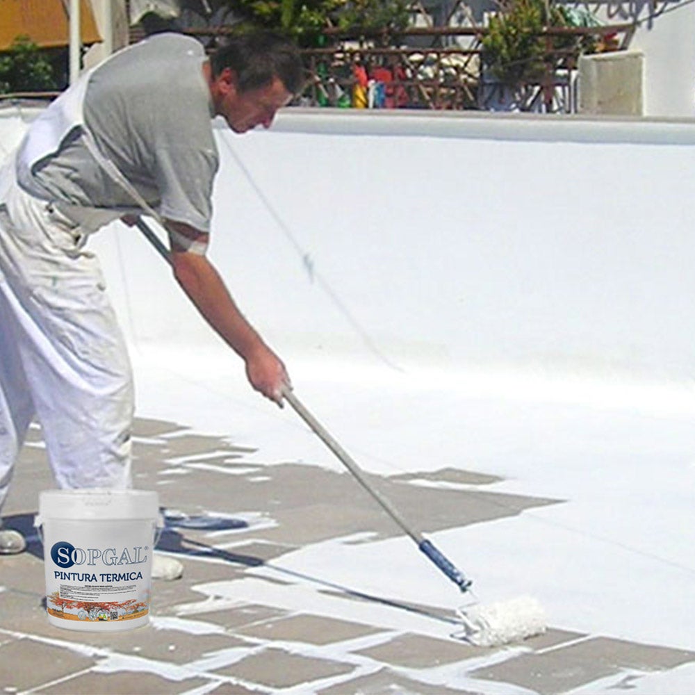 Peinture Caoutchouc Imperméable ECO (Blanc, 20kg) - Imperméabilisation pour toitures, terrasses, patios extérieurs... - 4