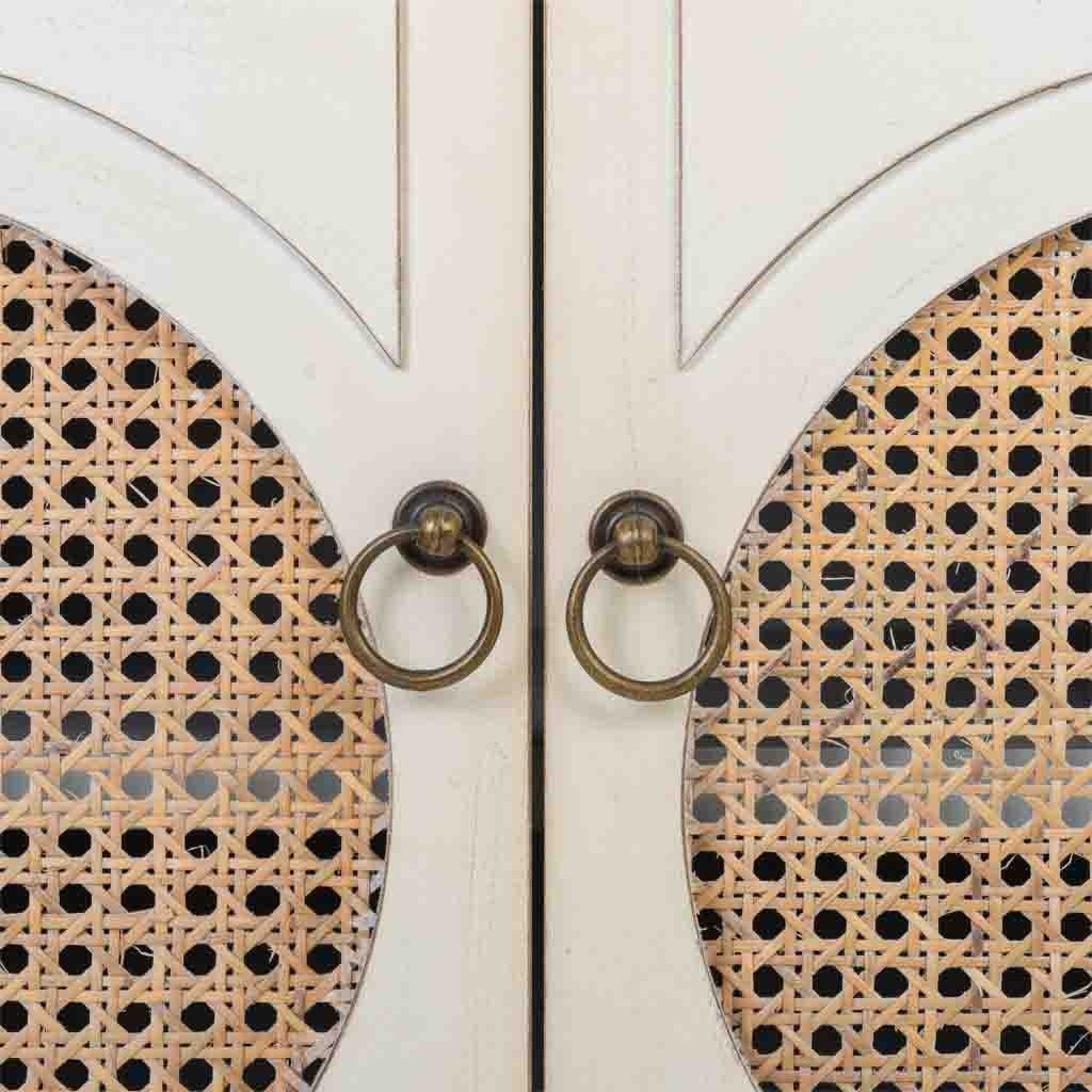 Console en bois avec grillages blancs 80x38x90h - 6