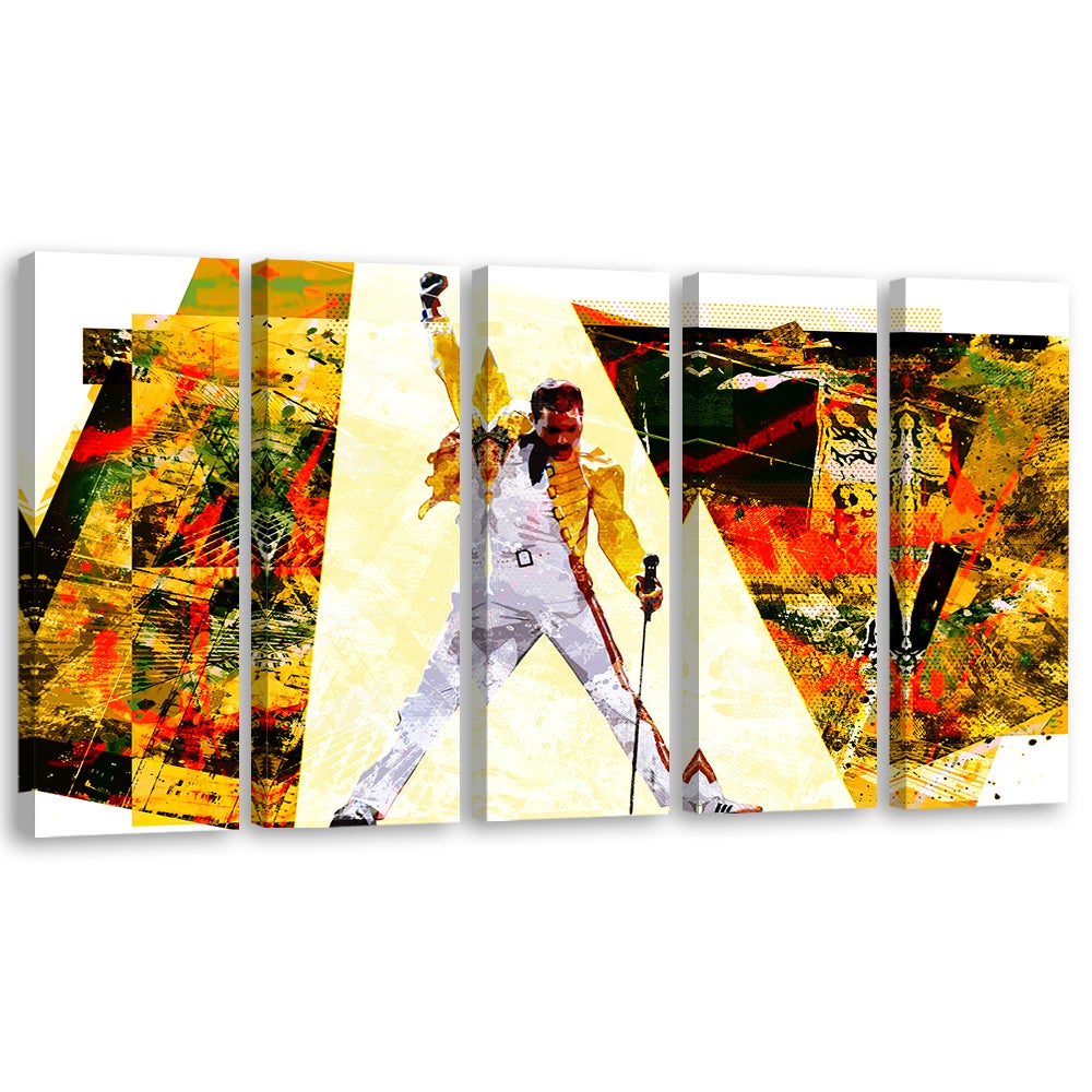 Obraz 5 częściowy na płótnie, Freddie Mercury 200x100