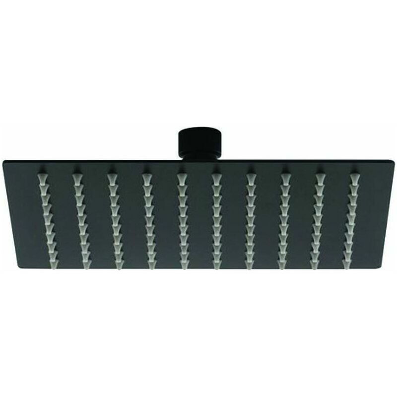 Deszczownica kwadratowa, czarna matowa - 200 x 200 mm
