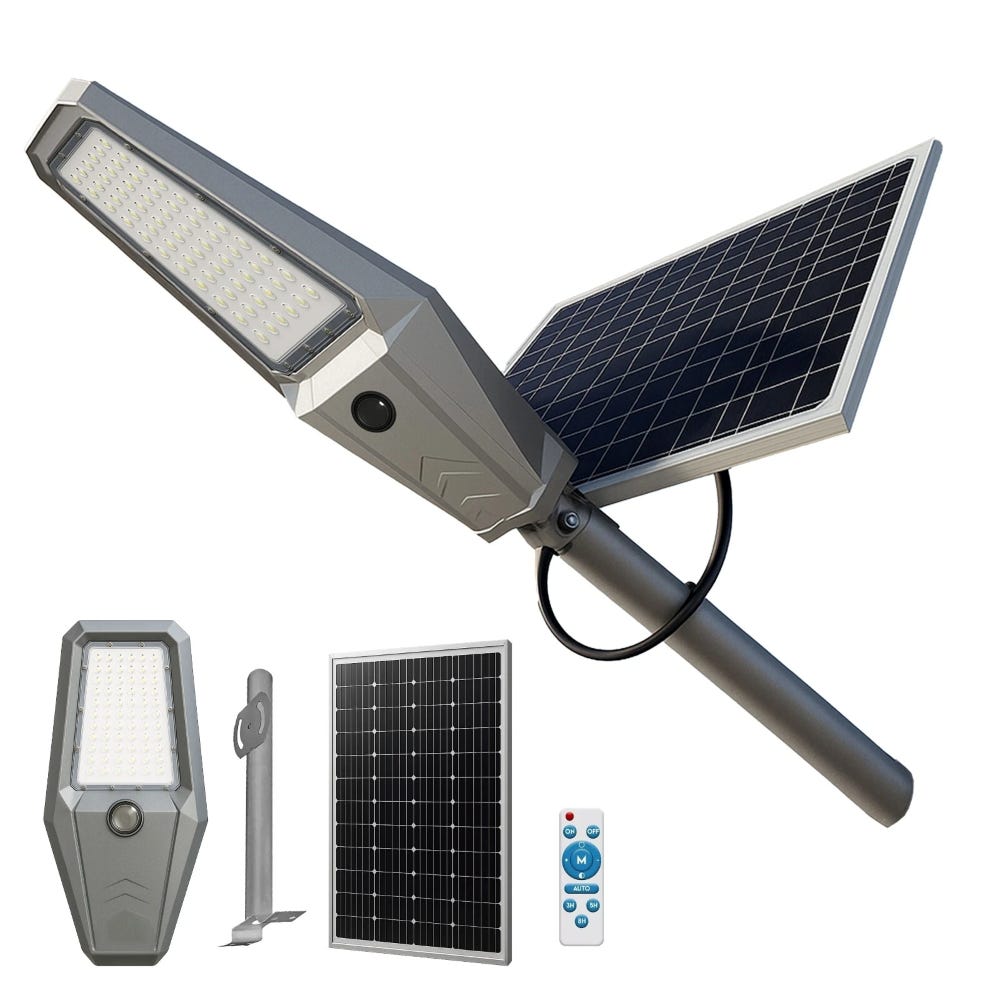 Lampione Solare Esterno 20000LM LED - Faro Stradale Con Pannello Solare, IP65 Impermeabile, Per Giardino E Terrazzo - Foto 7