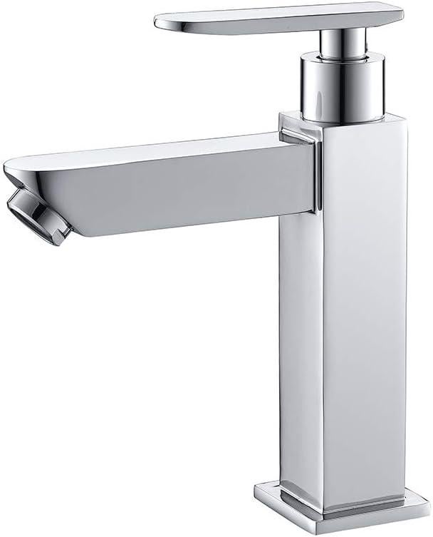 Kran do umywalki tylko z zimną wodą, trwała metalowa bateria łazienkowa, armatura do umywalni, ceramiczna głowica, praktyczny, demontowalny perlator
