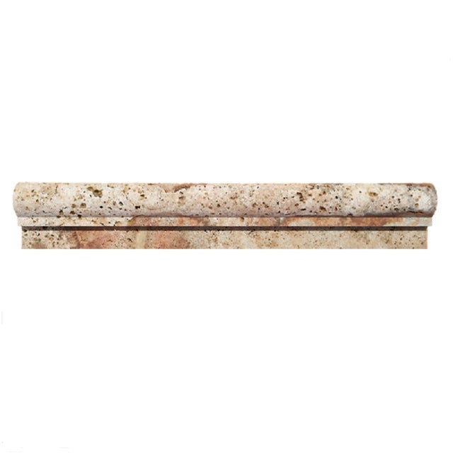 Corniche en travertin Scabas - 4,8 x 2,3 x 30,5 cm - Pack de 10 unités - C-NEGOCE