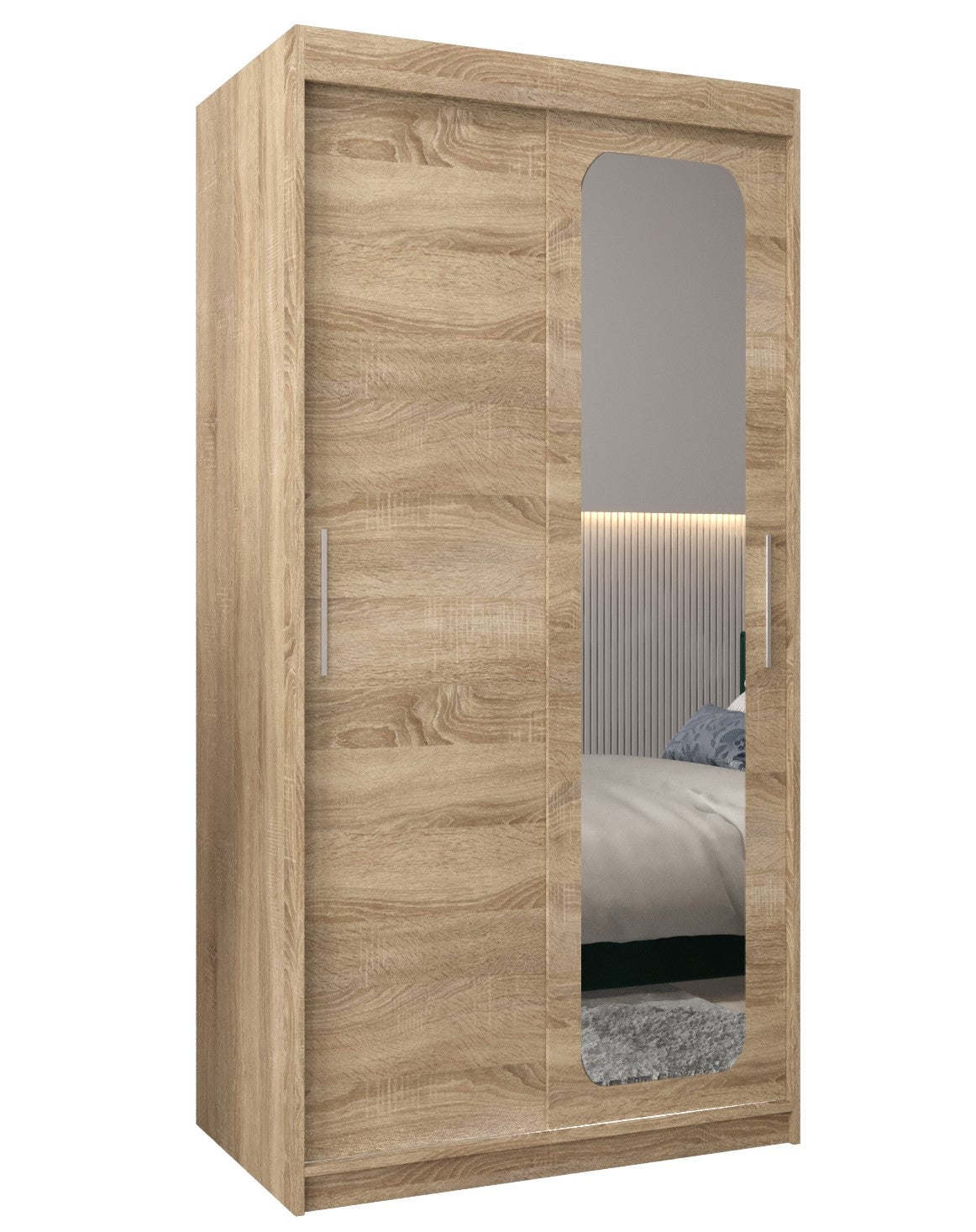 Szafa przesuwna garderoba PROMO T2 100 x 62 x 200 cm Sonoma - Abiks Meble