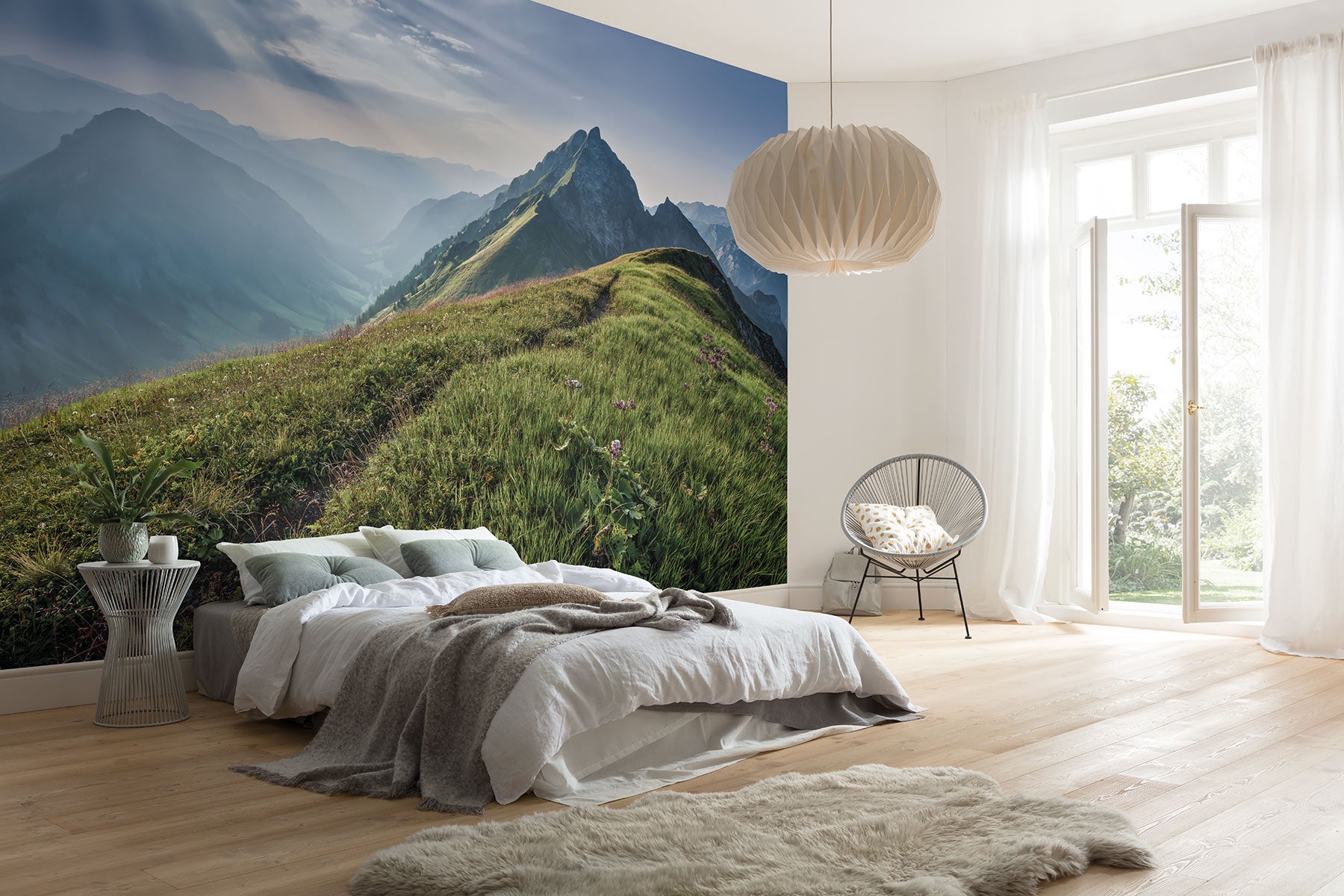 Fototapeta krajobraz zielonymIszarym - 400 x 250 cm - SANDERS &amp; SANDERS