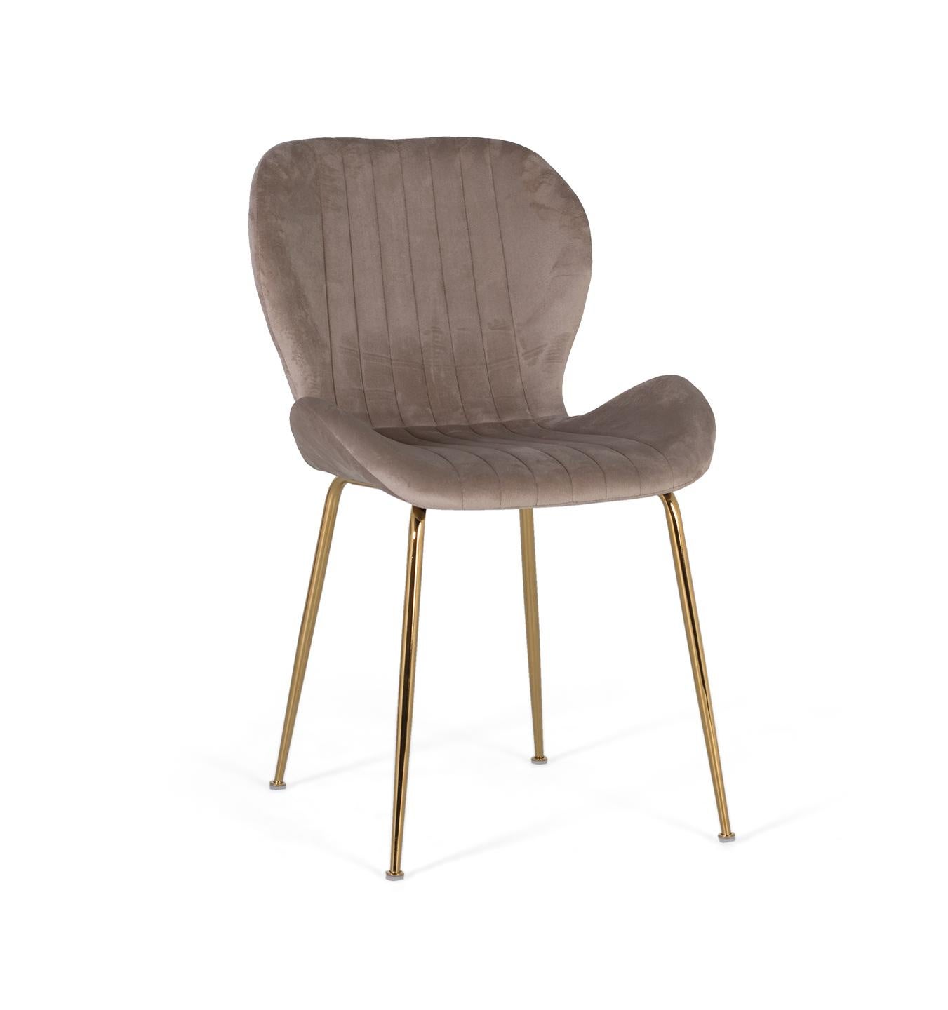 Krzesło welurowe 51 cm, styl współczesny - 84x51x55 GYC