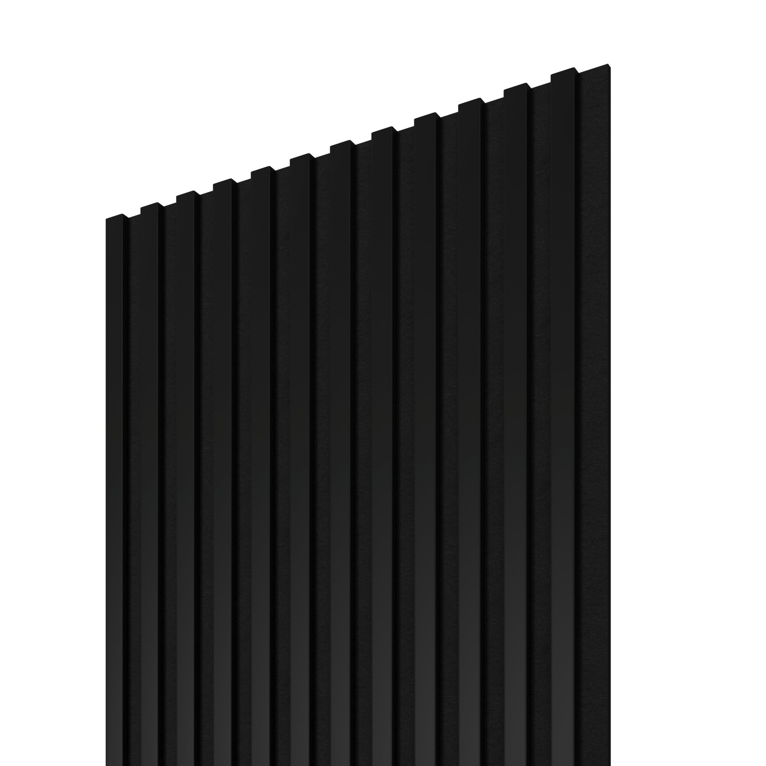 Lamele ścienne na czarnym filcu Stegu Linea Acoustic Proline, czarne 240x60 cm panele akustyczne 1 szt.
