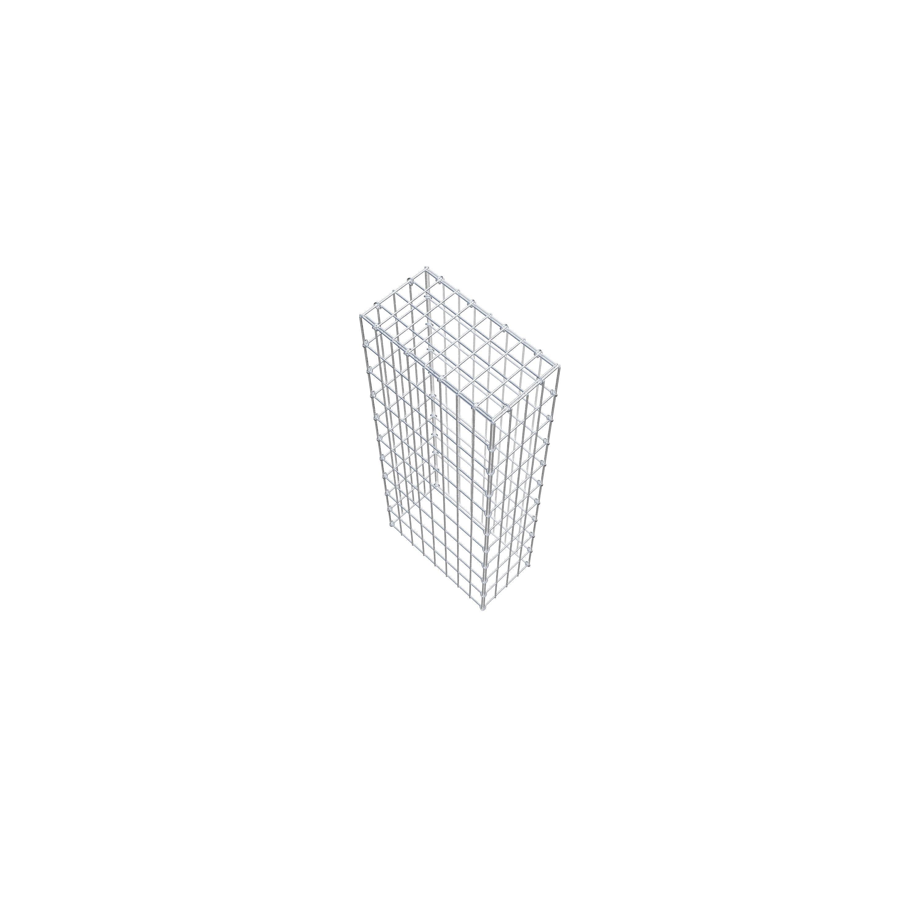 Gavión para apilar en acero galvanizado 100x40x20cm (LxAxP), malla 5 x 10cm, Anillo en C, sin rejilla inferior - 4