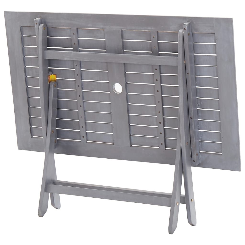 Maison Exclusive - Set da Pranzo per Giardino 5 pz Legno Massello di Acacia Grigio - 6