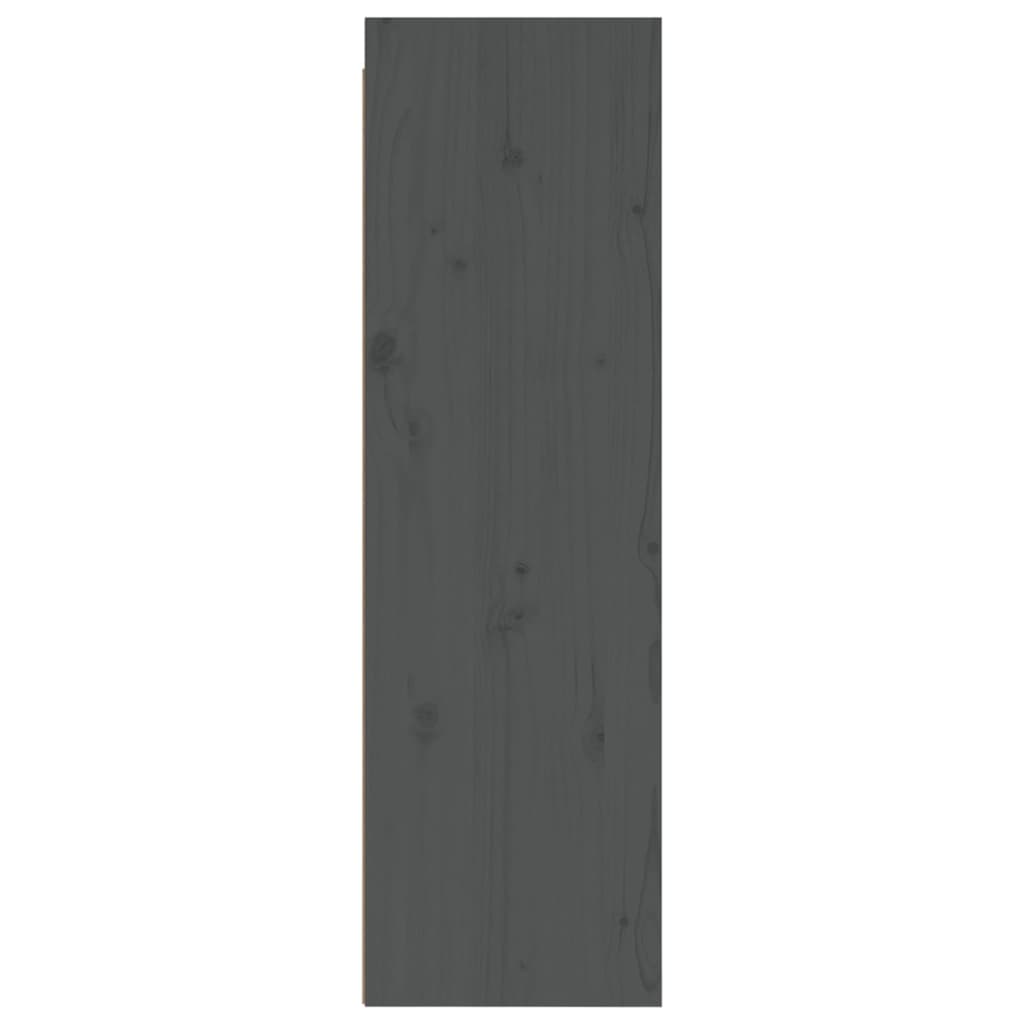 Maison Exclusive - Armarios de pared 2 uds madera maciza pino gris 30x30x100 cm - 5