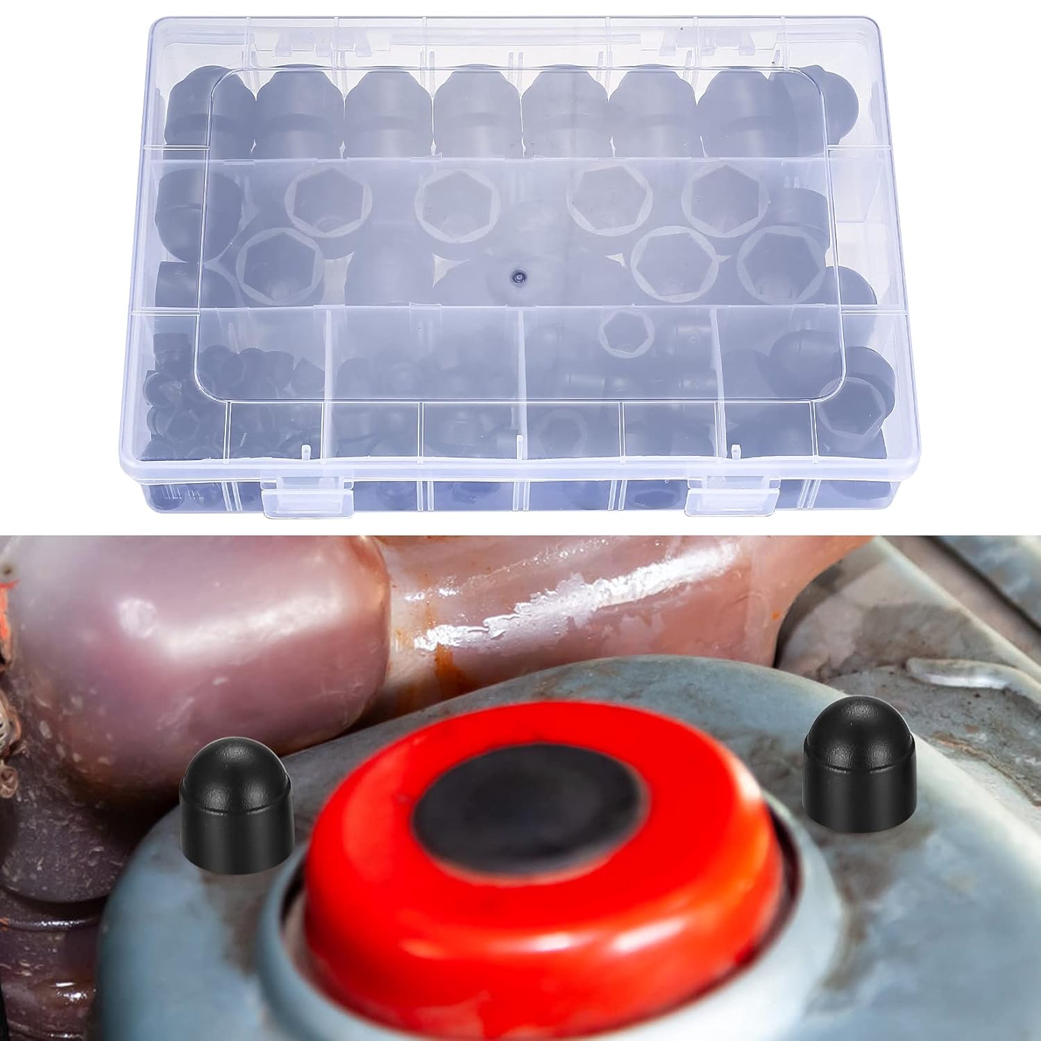 Bullone Dado Cupola Cappucci di protezione Coperchi Esagonali a vista Plastica M4 M5 M6 M8 M10 M12 M14 M16 M18 M20 M22 M24 M27 M30 M33 M36 M39 M42-M30x45x52 (2 pezzi), blu
