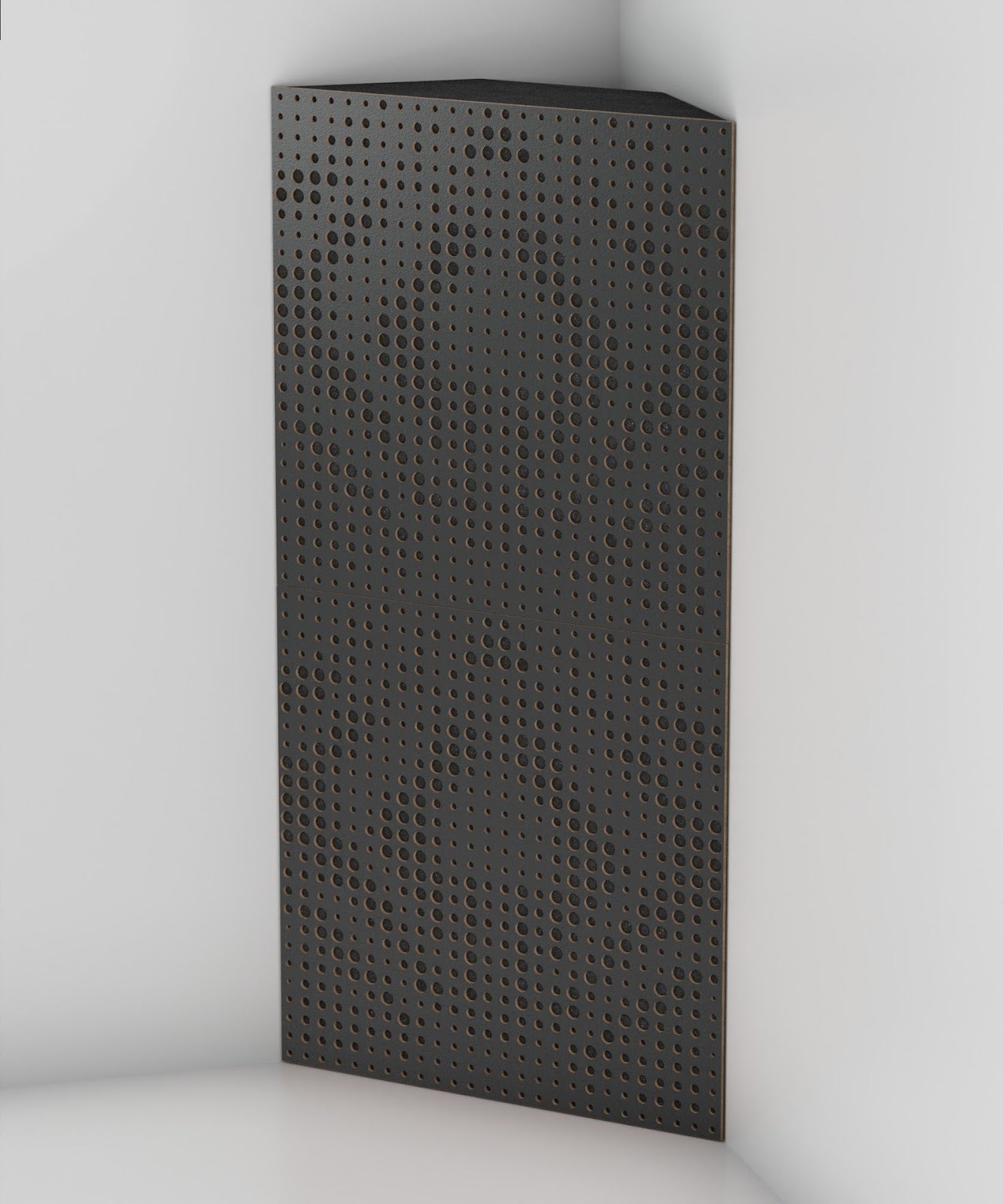 Lot de 2 Pièges à basses UNIVERSE acoustiques insonorisants 50x50x10 cm -MDF perforé laminé et mousse acoustique -Noir - 4
