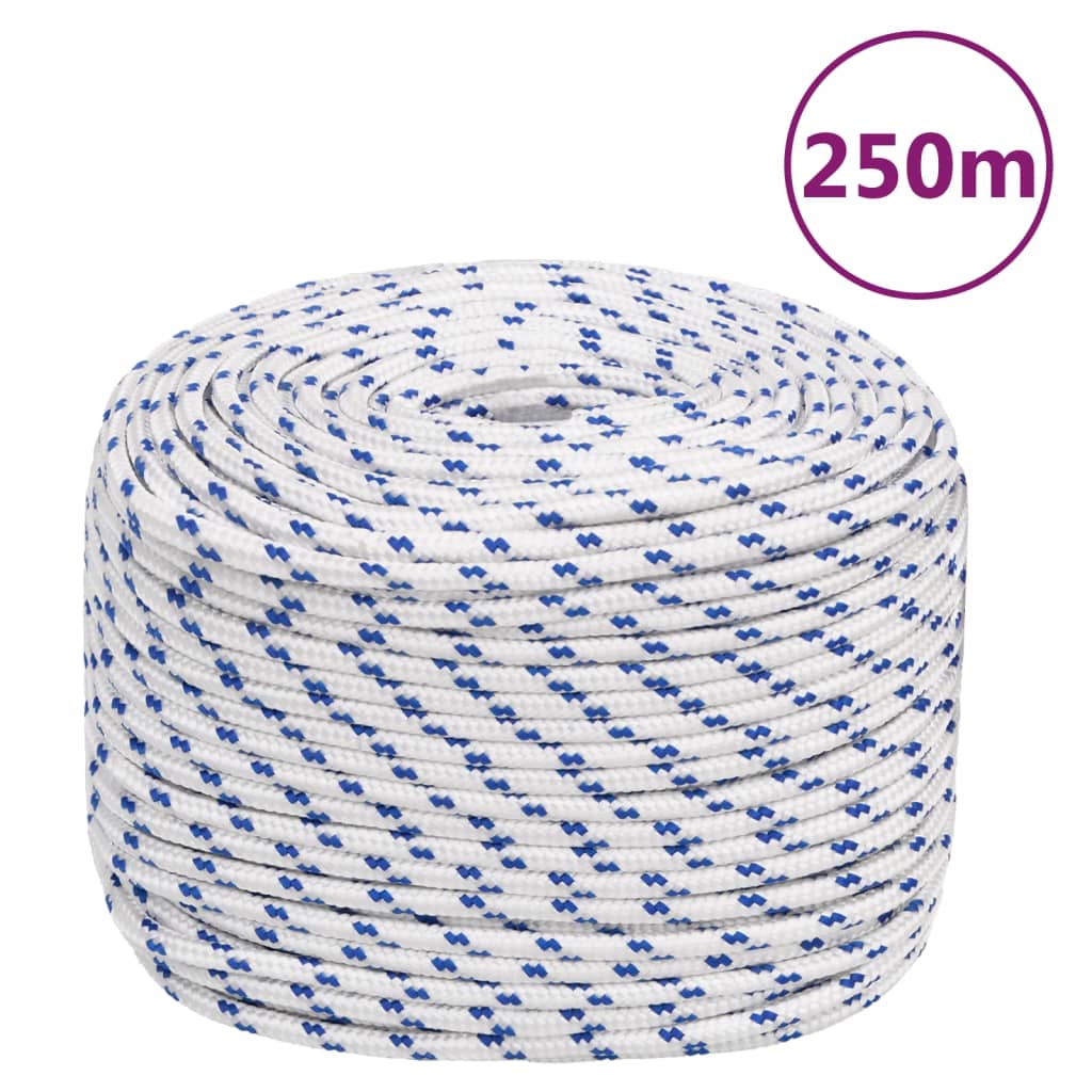Corde De Bateau Polypropylène 8 Mm 100 M Blanc - Flottante Et Résistante Aux Intempéries