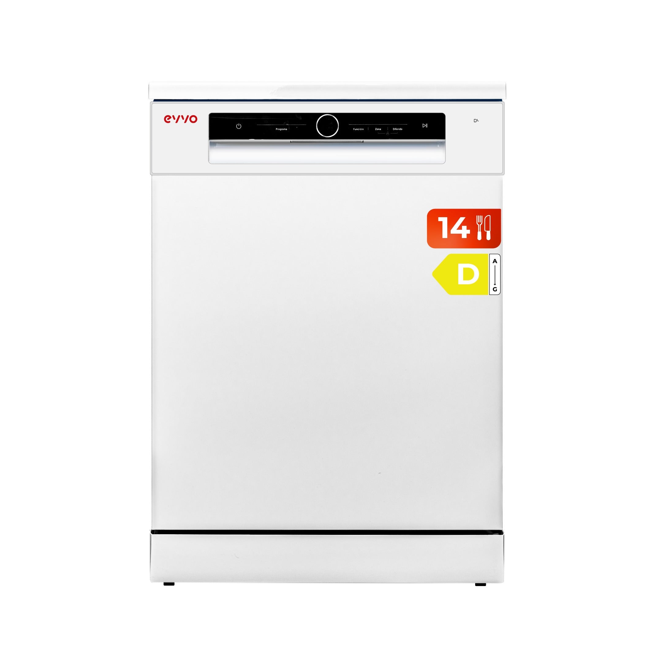 Evvo Lavavajillas Libre Instalación D3 60 Cm 14 Cubiertos Acero Inox D - Imagen 3