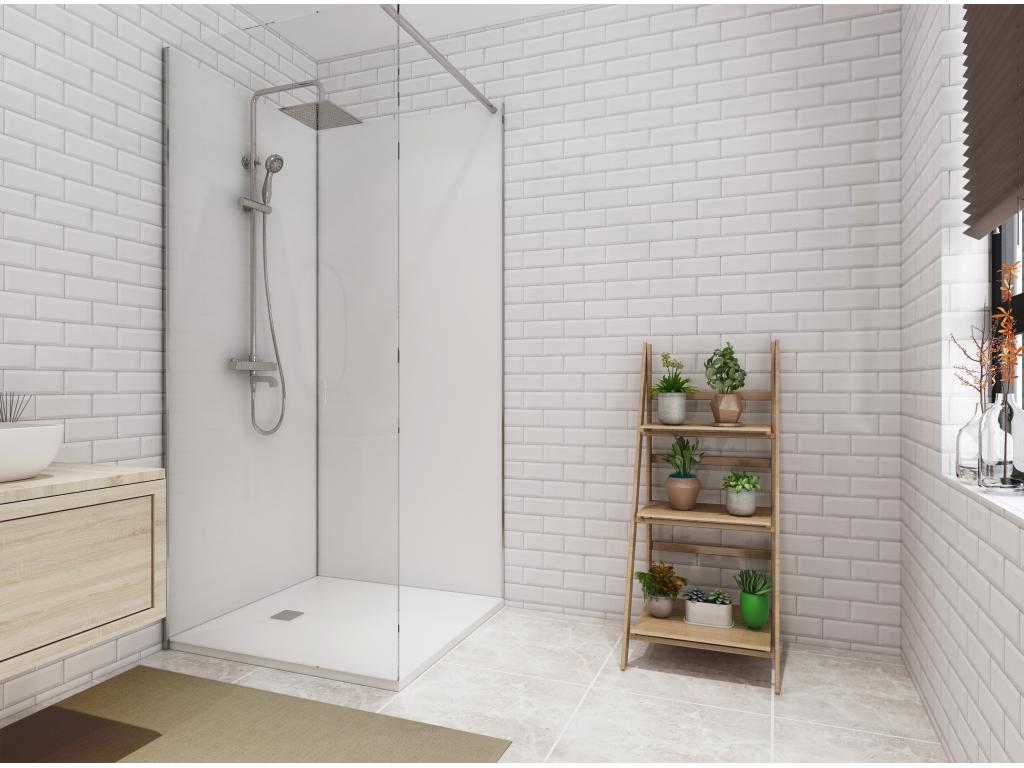 Zestaw 2 łazienkowych paneli ściennych z profilami – 2 × 90 × 210 cm (szer. × wys.) ITZIAR