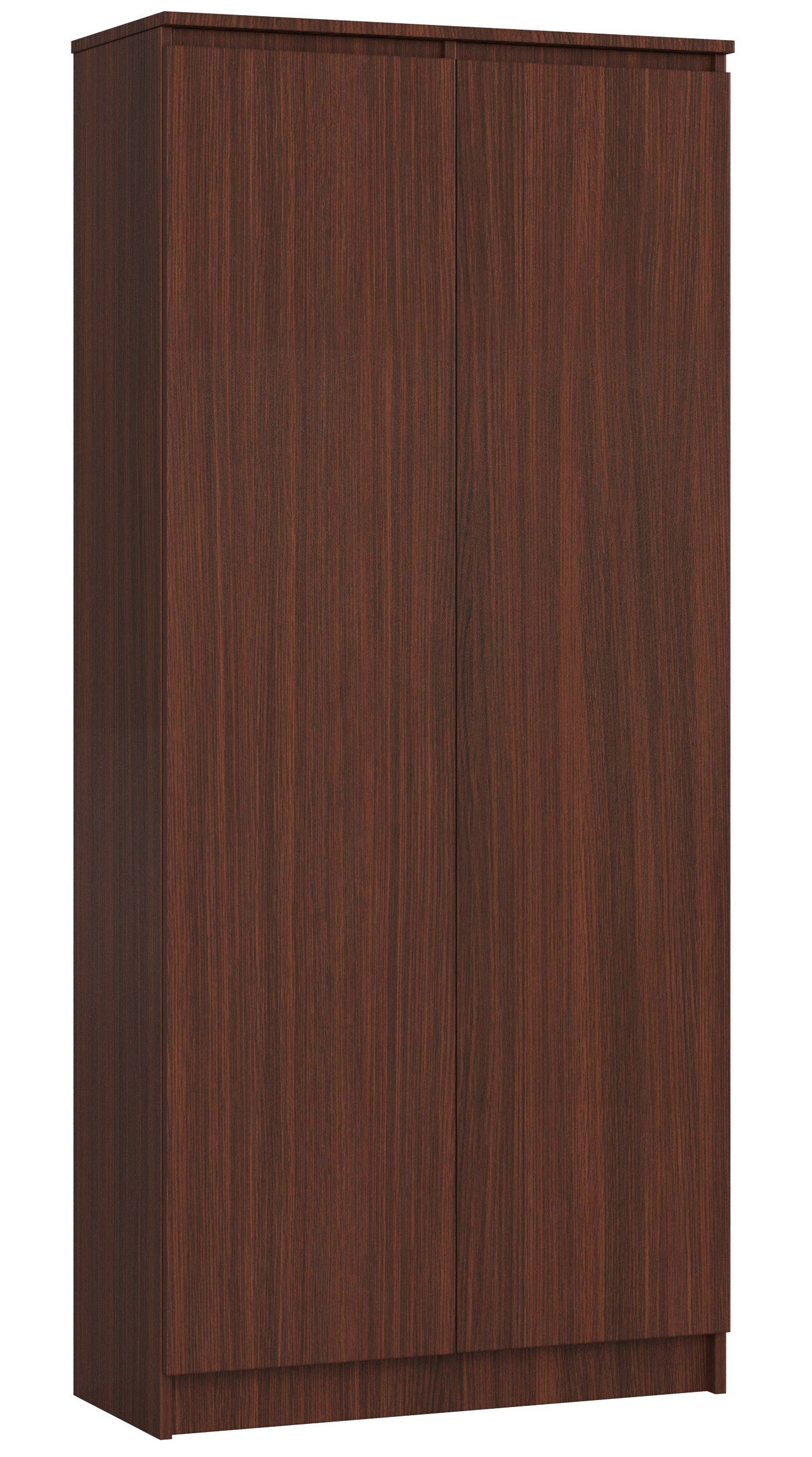 Regał: 2 drzwi, 8 półek, drewno wenge, 180 x 80 x 35 cm