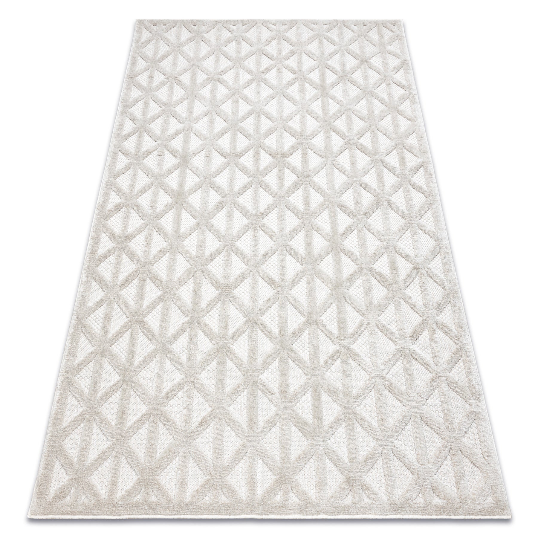 Dywan SANTO SZNURKOWY SIZAL 58500 Trójkąty, Geometryczny beż 140x190 cm