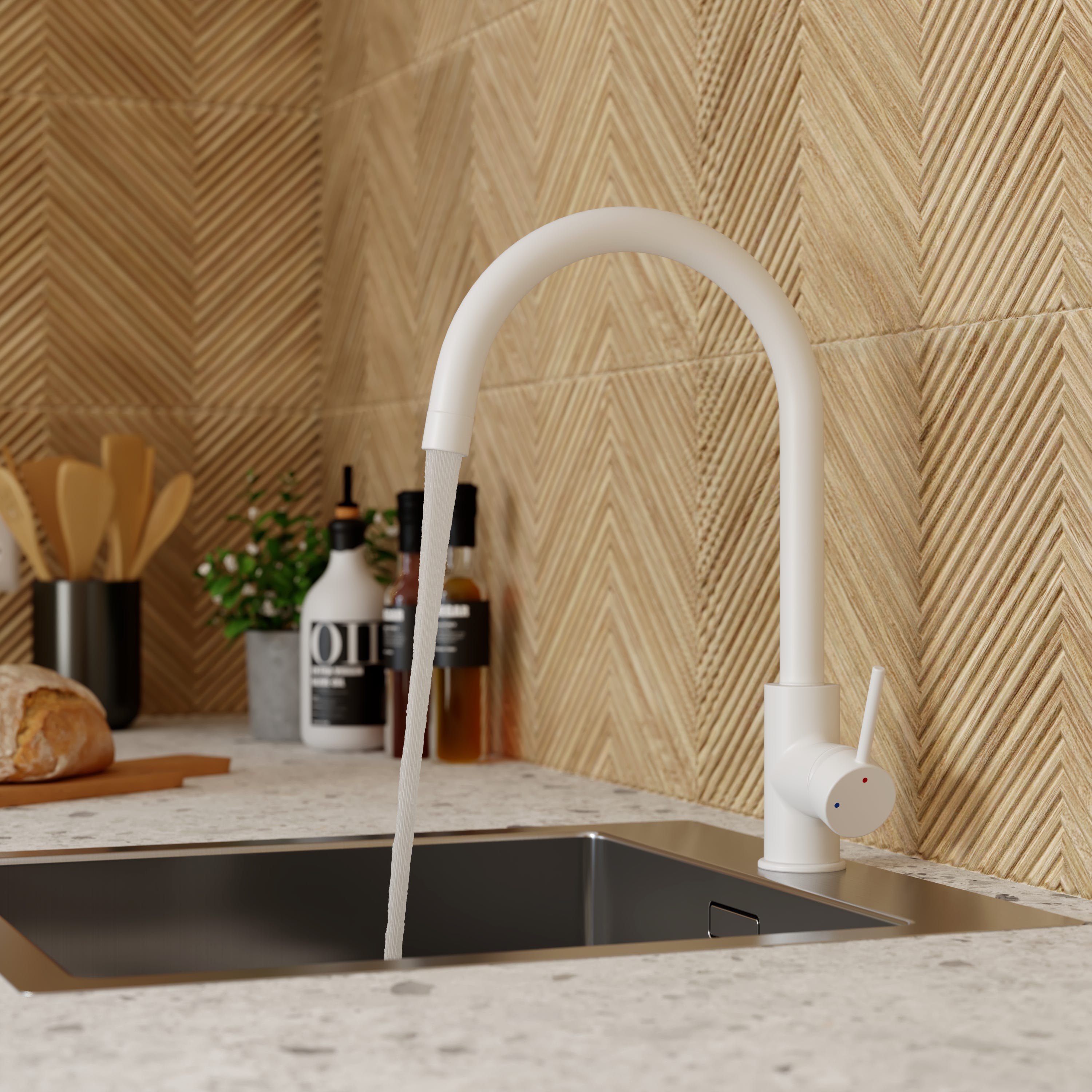 Rubinetto da cucina con canna alta LOA - Zama - Tappetino Blanc - DELINIA - 2