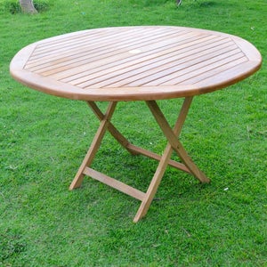 Tavolo pieghevole rotondo 100 cm in legno di acacia - Paja