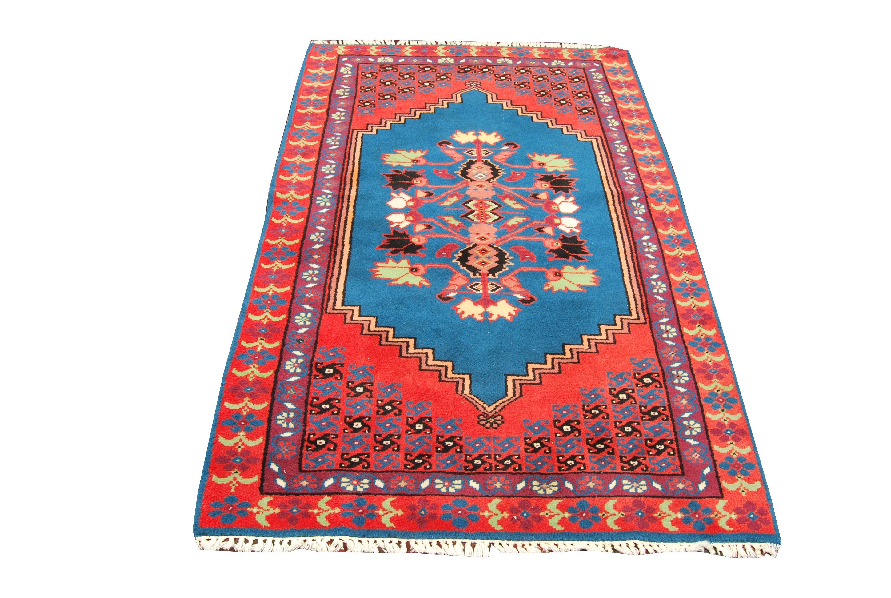 Alfombra oriental hecha a mano original, medida: 180x115 cm con certificado de autenticidad