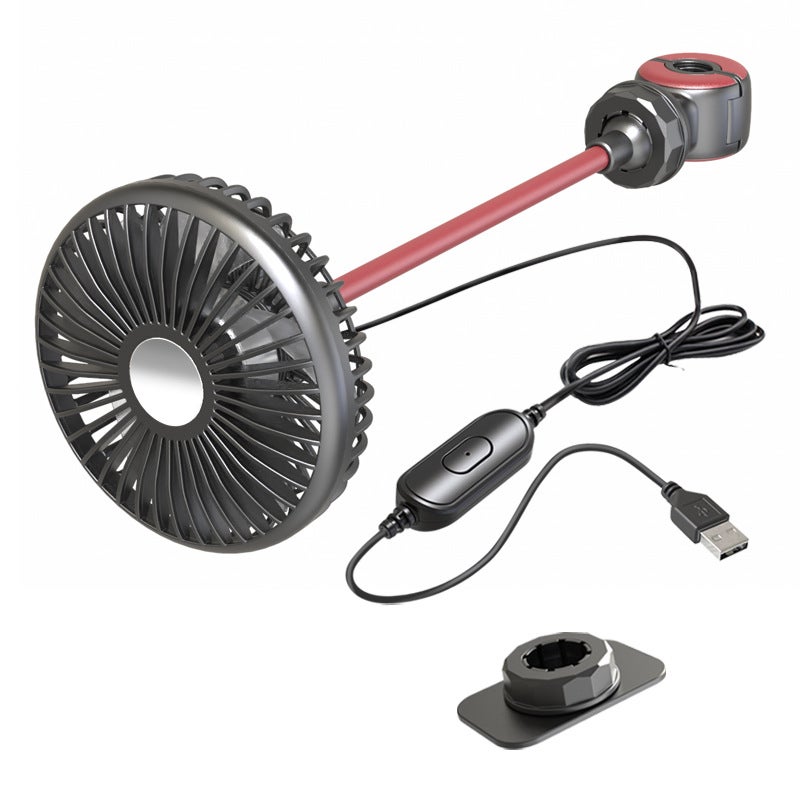 Wentylator samochodowy USB Wentylator chłodzący z 3 prędkościami Elektryczny wentylator samochodowy na tylne siedzenie