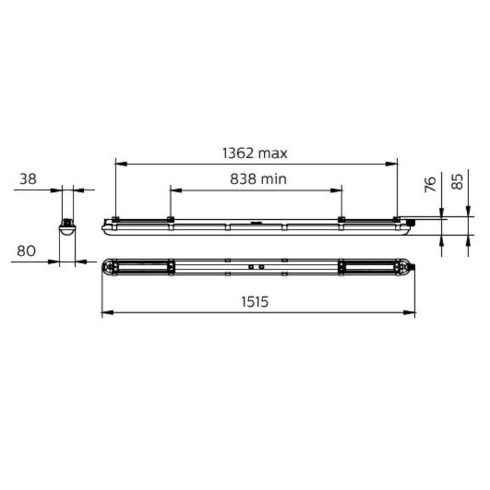 Philips - Luminaire étanche CORELINE WT120C-840497 - 840497 - 3