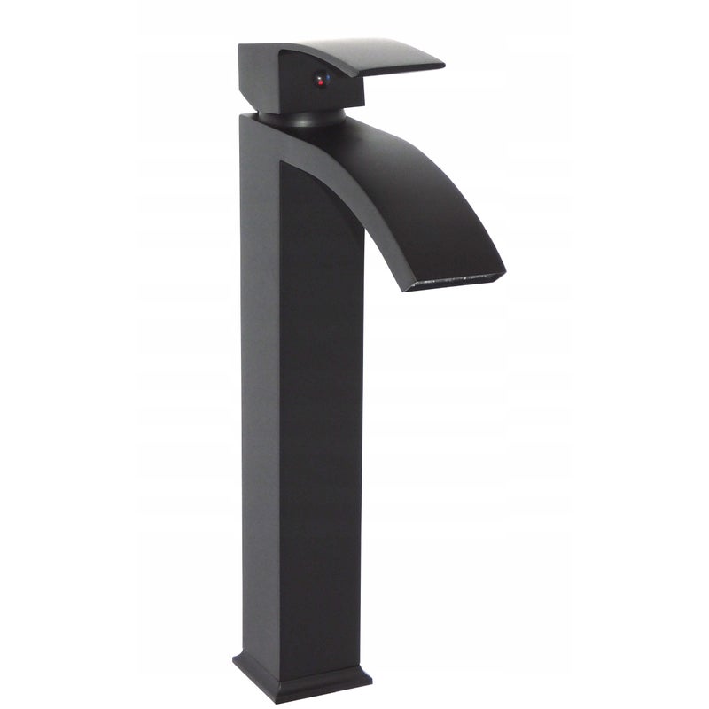Bateria umywalkowa nablatowa Estiva TELF 32 Black czarna matowa wysoka 32 cm
