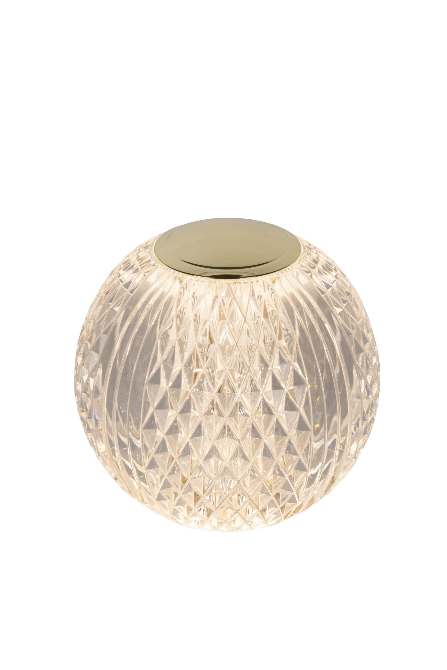 Lampa stołowa glamour przezroczysto-złota Cintra LED 2W Ciepła biel 3000K 123lm Lucide