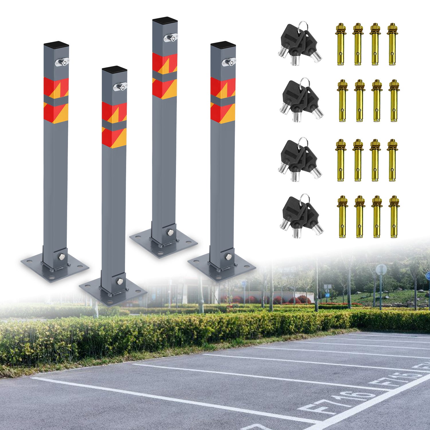 Barri re De Parking Poteau De D limitation 4 Set Barri re De Parking barri-re-de-parking-poteau-de-d-limitation-4-set-barri-re-de-parking