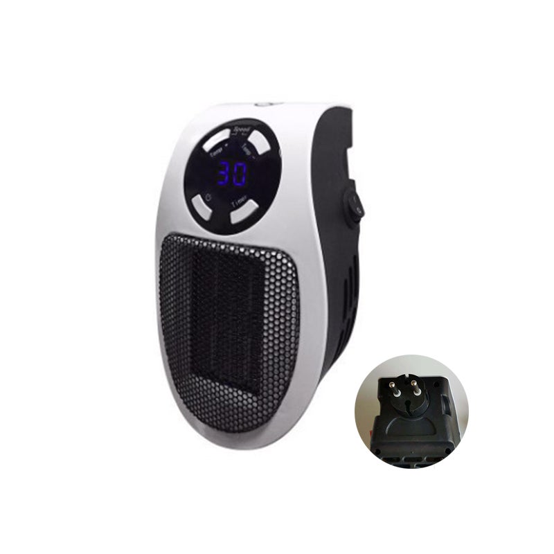 Energooszczędny grzejnik 500 W, mini termowentylator wtykowy, natychmiastowe ogrzewanie, ceramiczny grzejnik PTC - biały