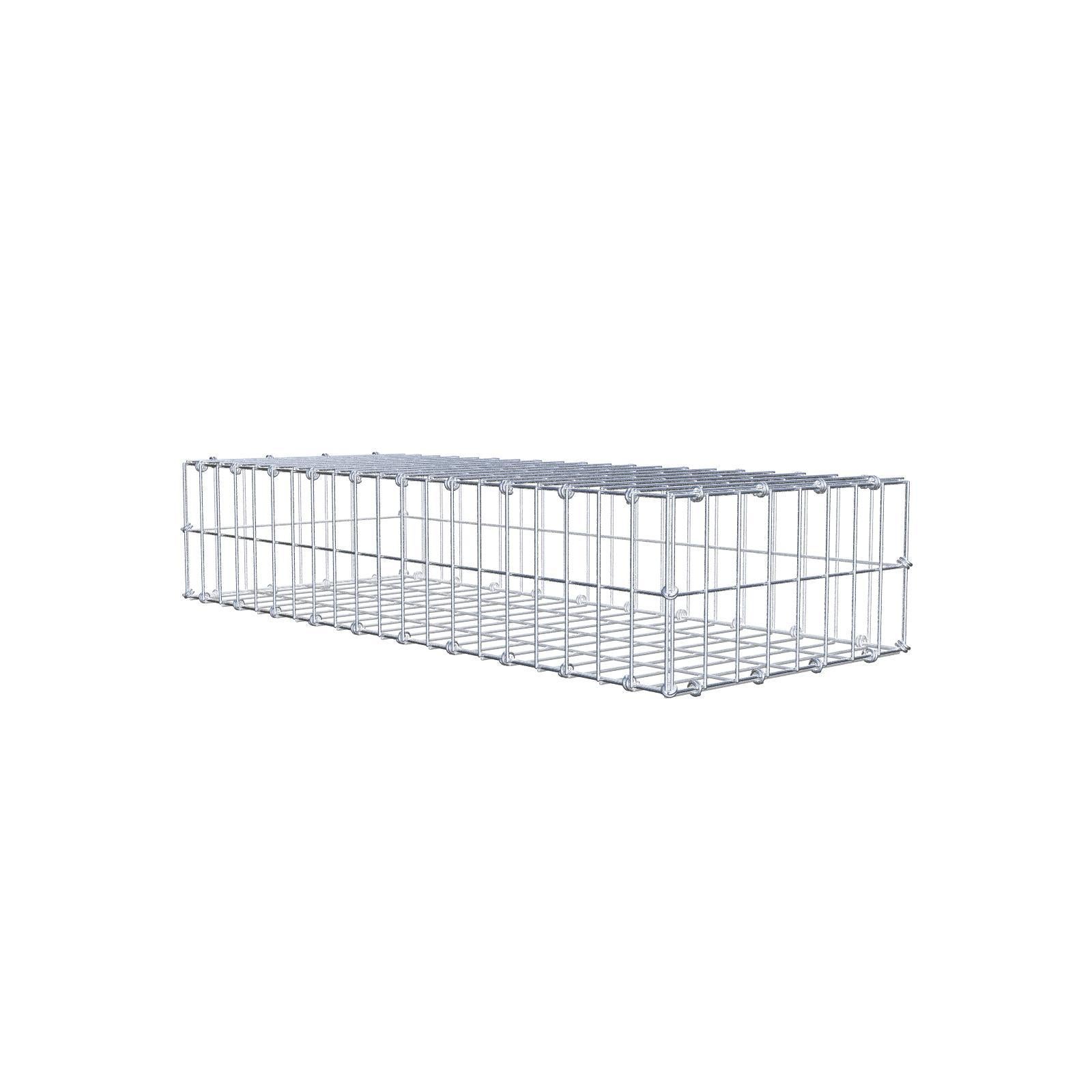 Gabion 100 cm x 20 cm x 40 cm (dł. x wys. x gł.), rozmiar oczek 5 x 10 cm, pierścień spiralny