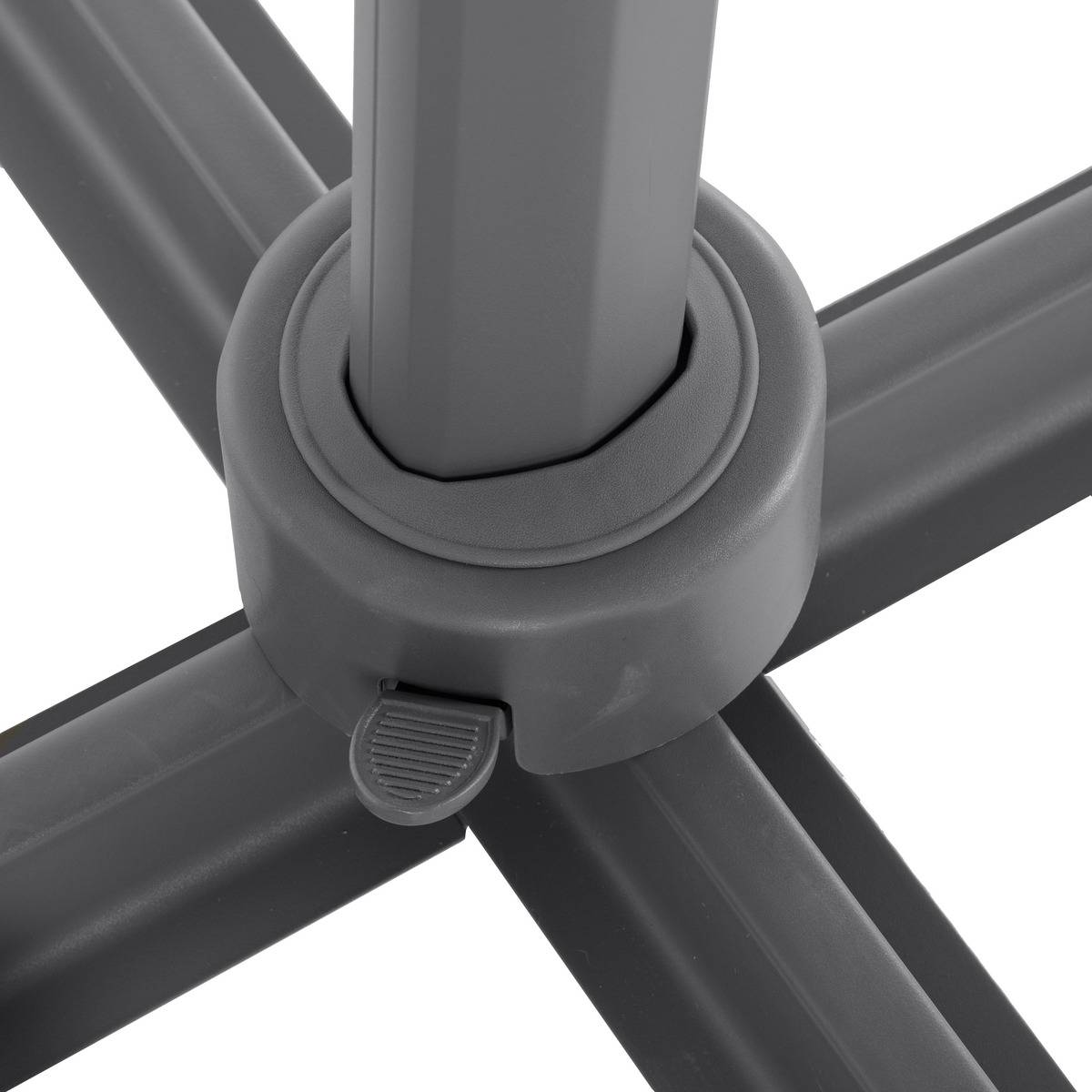 Parasol déporté rectangulaire inclinable Éléa Bleu canard - Hespéride - 3