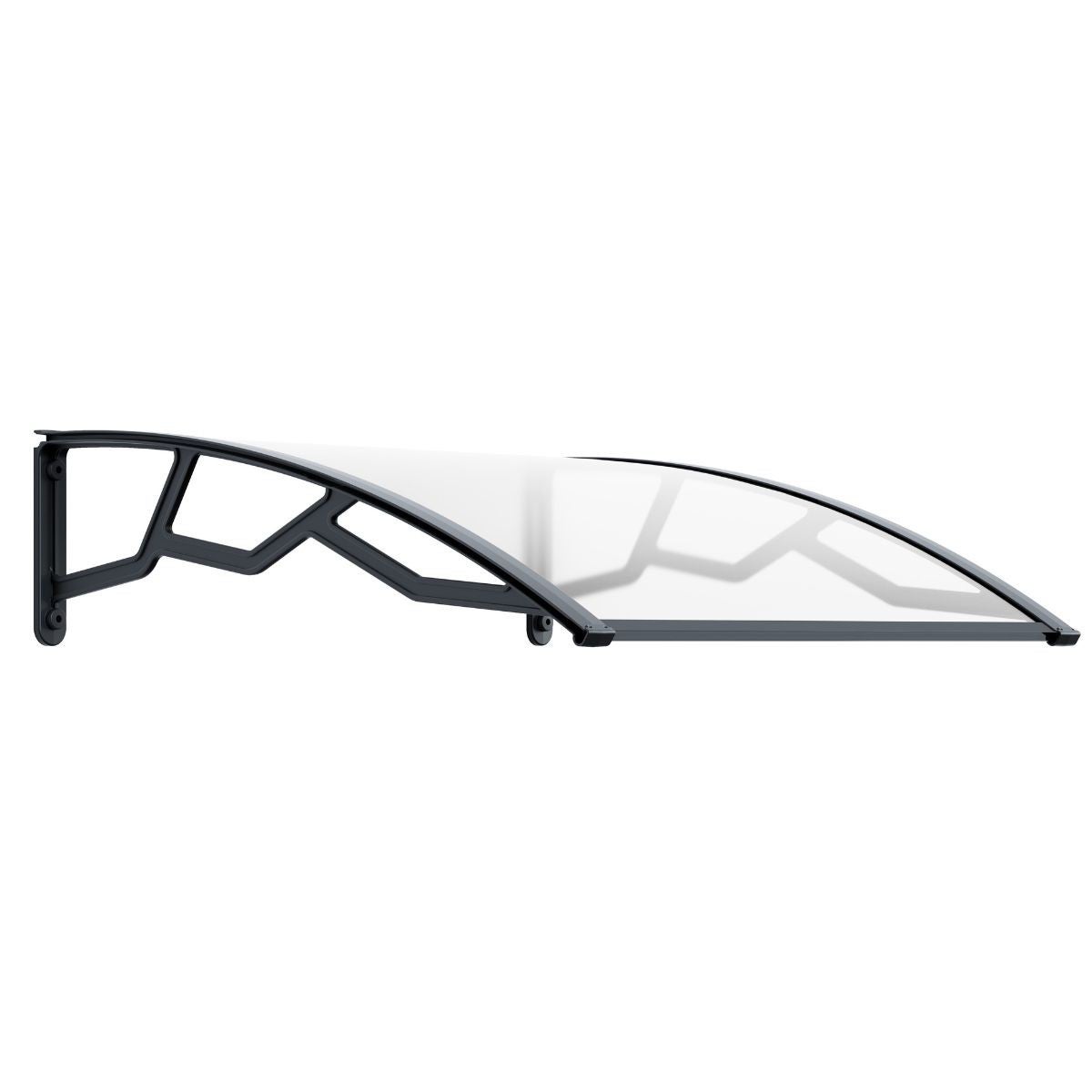 Auvent Porte d'Entree Marquise de Porte et Fenêtre Extérieur Plaque en Polycarbonate Noir/Gris/Café/Blanc
