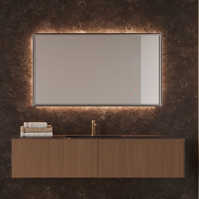 LEDIMEX - Espejo Baño con Luz LED y Antivaho 140x80cm Retroiluminado ...