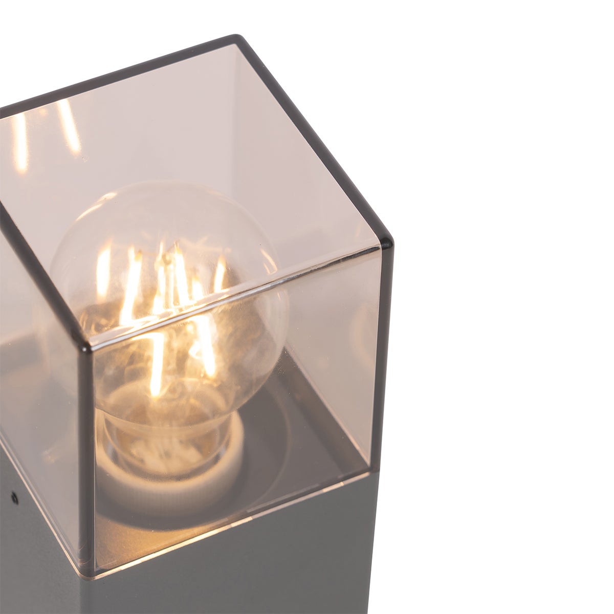 Lampadaire Exterieur Sur Pied Qazqa Denmark - Lampe Sur Pied Extérieur - 1 Lumière - L 12 Cm - Brun Rouille - Rustique - éclairage Extérieur Lampadaire Extérieur