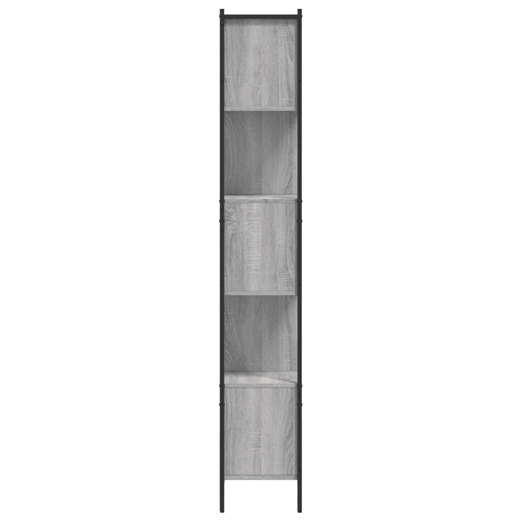 Bibliothèque pour Séjour en Bois Gris H. 172 x l. 102 x P. 28 cm - 6