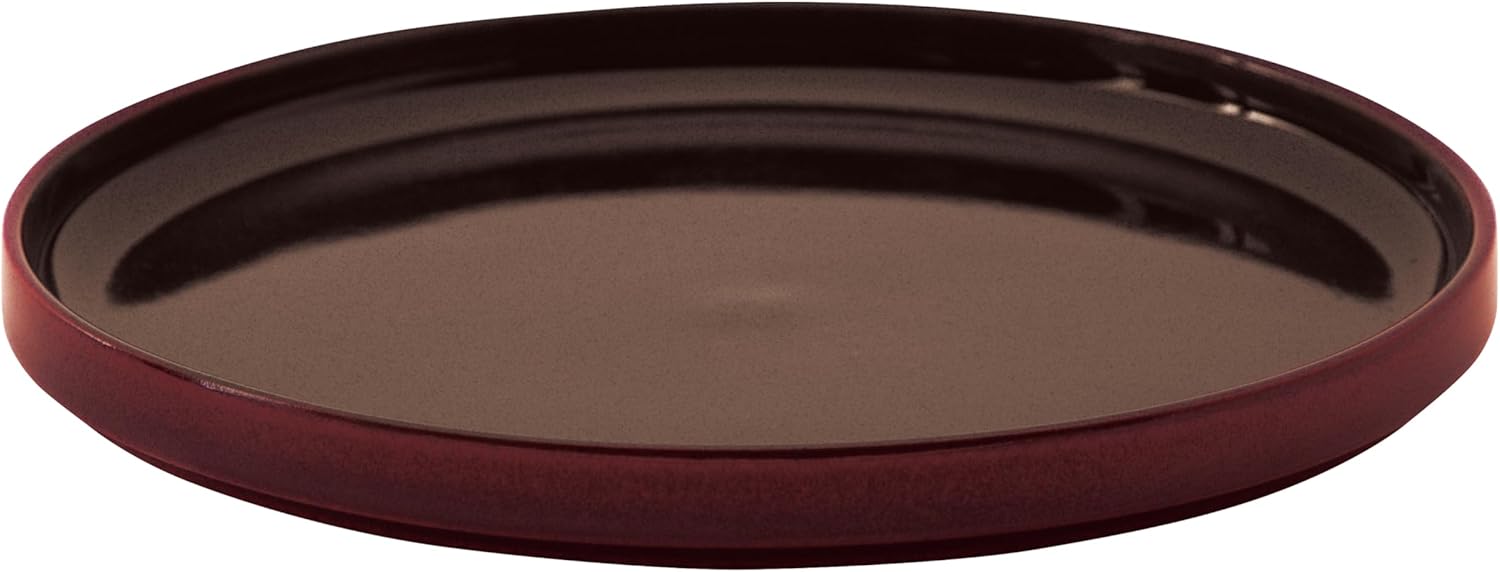 Brązowa ceramiczna tacka na doniczki, średnica zewnętrzna 21 cm, odpowiednia do stosowania wewnątrz i na zewnątrz, tacka drenażowa na kwiaty 1