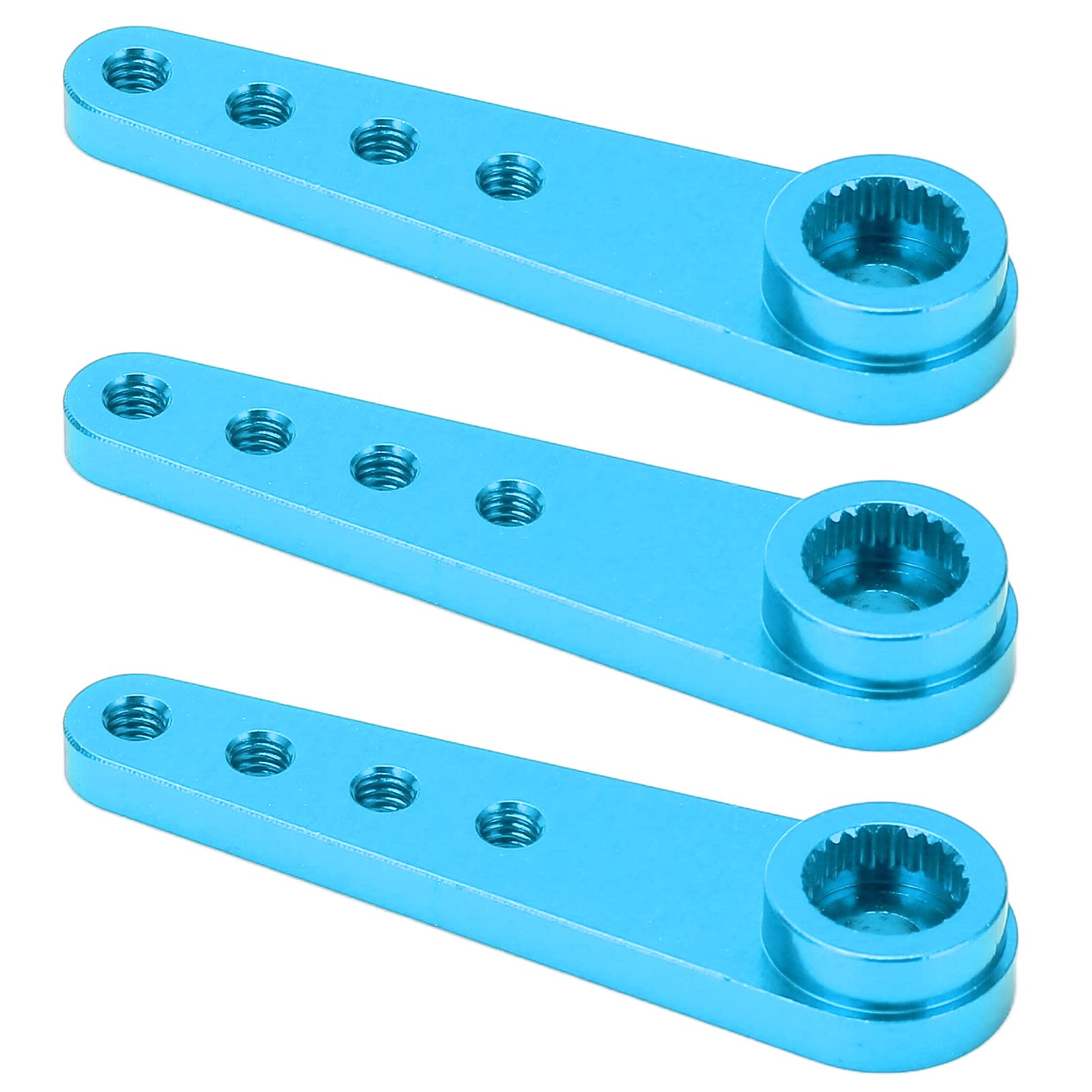 Bras De Servo Direction RC 25T En Aluminium – 3 Pièces, Anodisé Bleu, Usinage CNC, Pour Voiture 1/10, Remplacement Durable