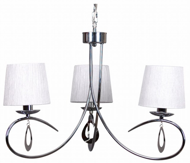 Lampa wisząca Arnika chromowana-biała 3xE14x40W wym: 120 x 66 x 66 cm metal Candellux