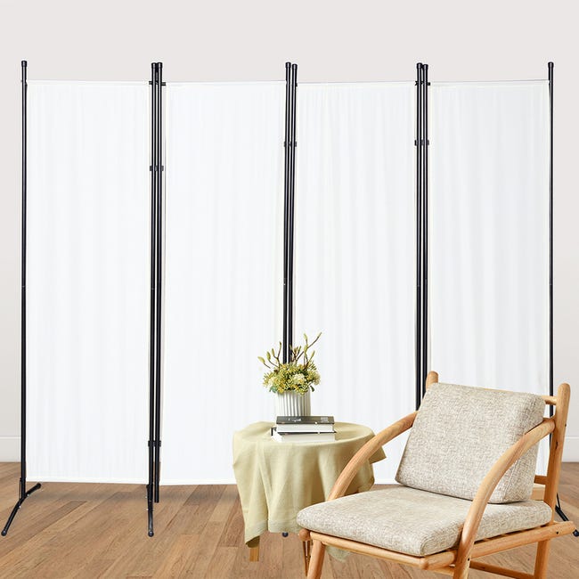 Biombo de 4 piezas Biombo Español Beige Biombo Plegable Balcón Moderno ...