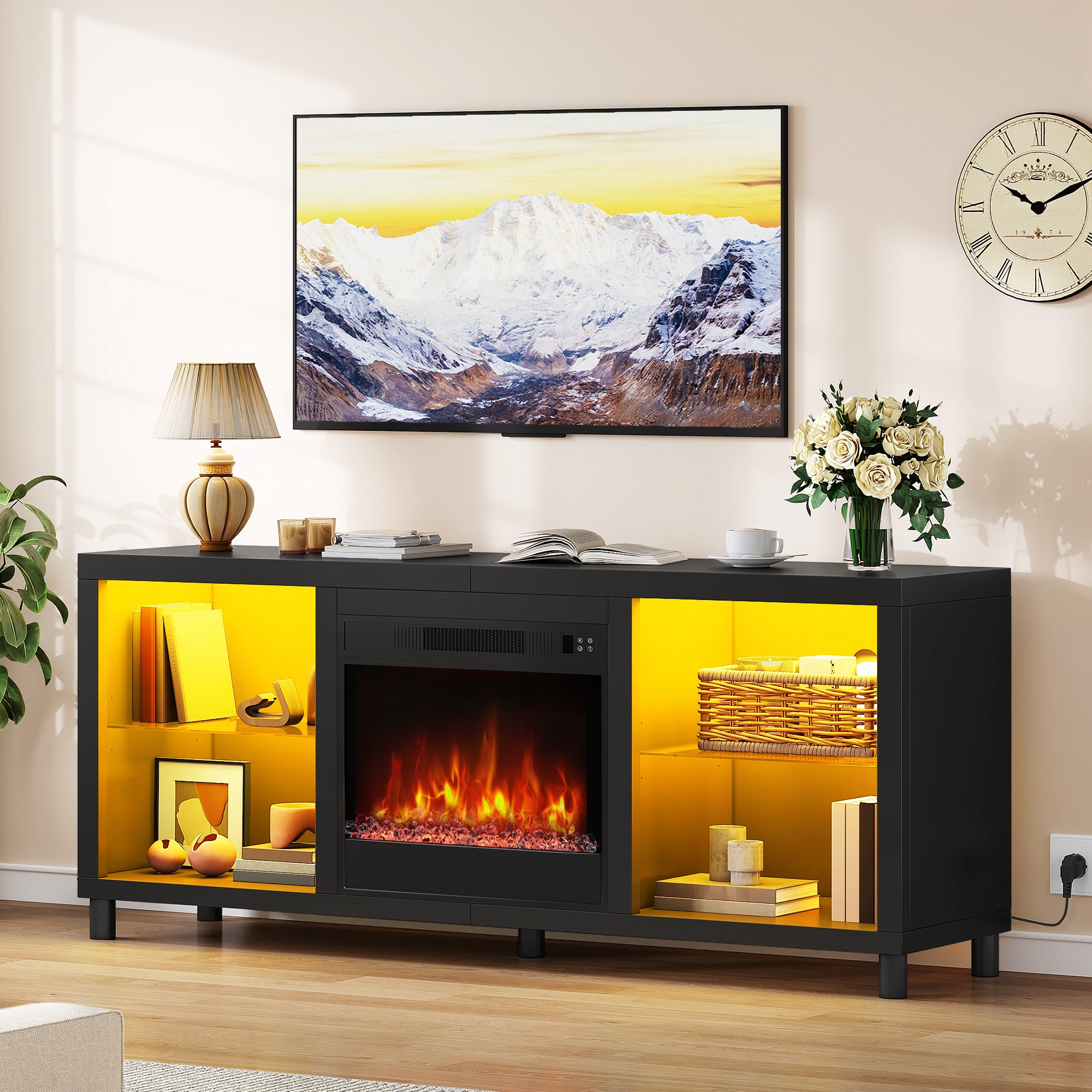 Balconera Soporte TV para Chimenea Eléctrica 18