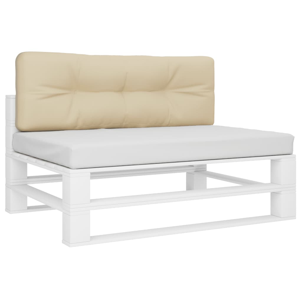 Cojín para sofá de palets de tela beige 120x40x12 cm v0423 120 x 40 x 12 cm / Beige - 3