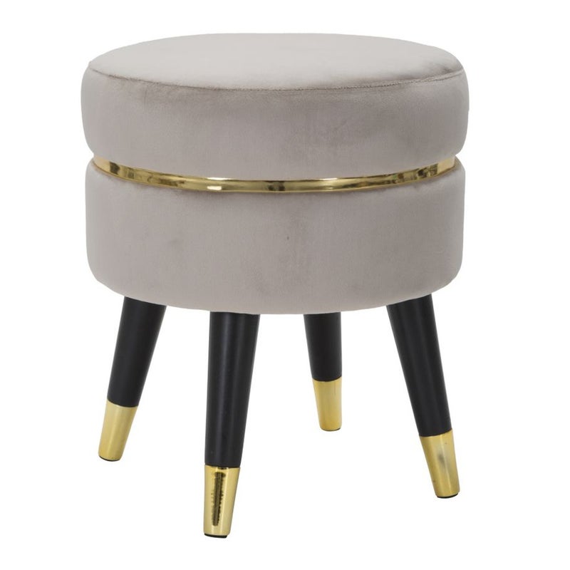 Niski Stołek MF456, Drewno, Szary, Seven Design